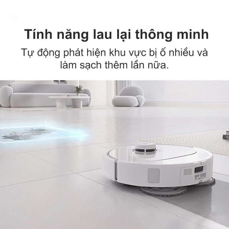 Công nghệ lau thông minh Tự động quay lại làm sạch vùng bẩn