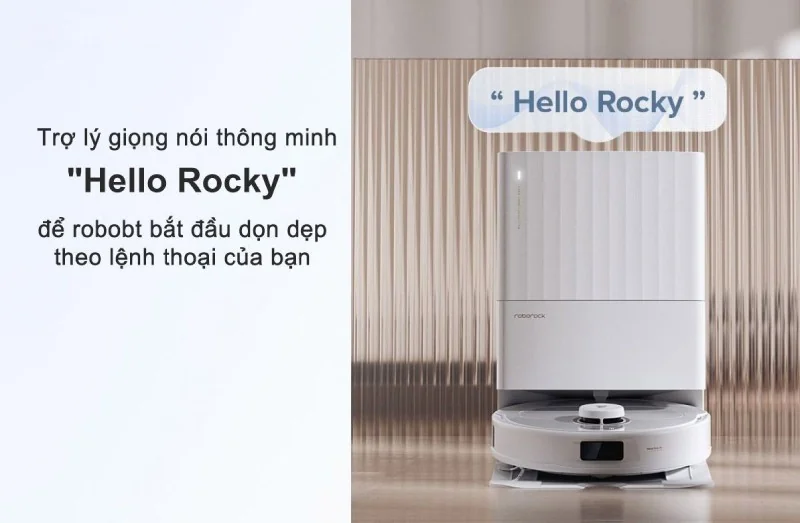 Robot hút bụi điều khiển bằng giọng nói Hello Rocky