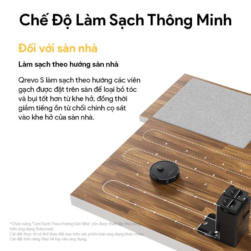 Qrevo S với tính năng làm sạch thông minh tùy chỉnh theo cấu trúc sàn nhà