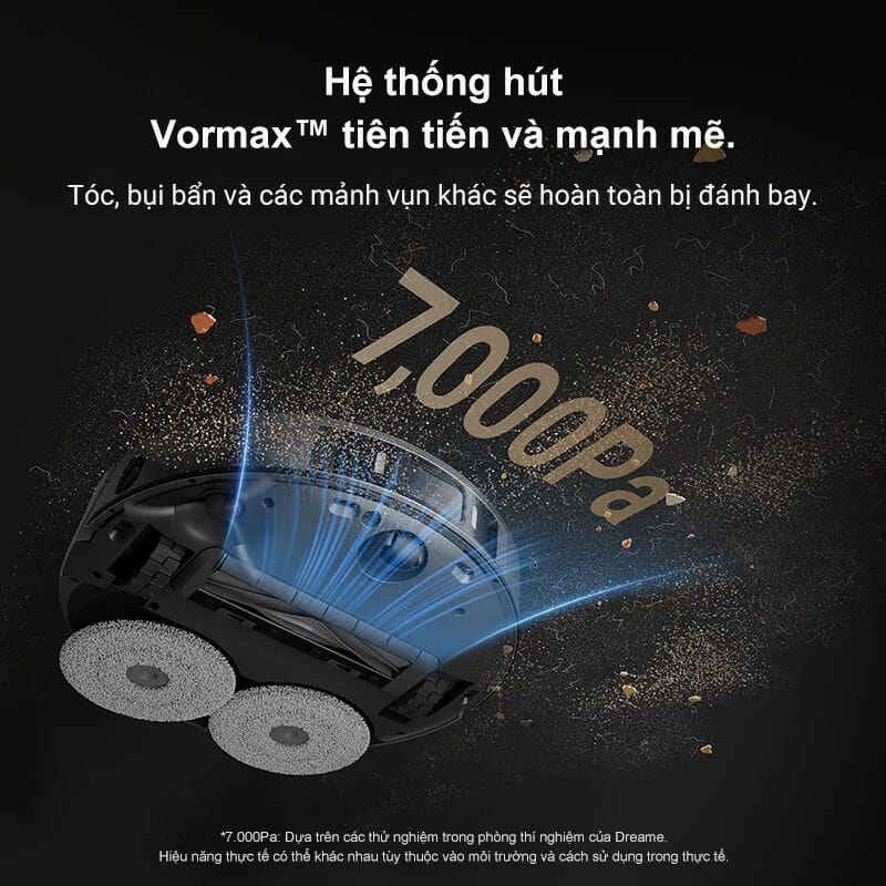 Robot Dreame L20 Ultra hút sạch bụi bẩn, lông thú với lực hút cực khủng lên đến 7000Pa