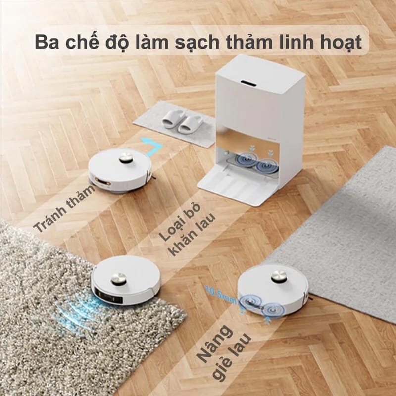 Dreame L20 Ultra làm sạch thảm thông minh với 3 chế độ linh hoạt và cảm biến hiện đại