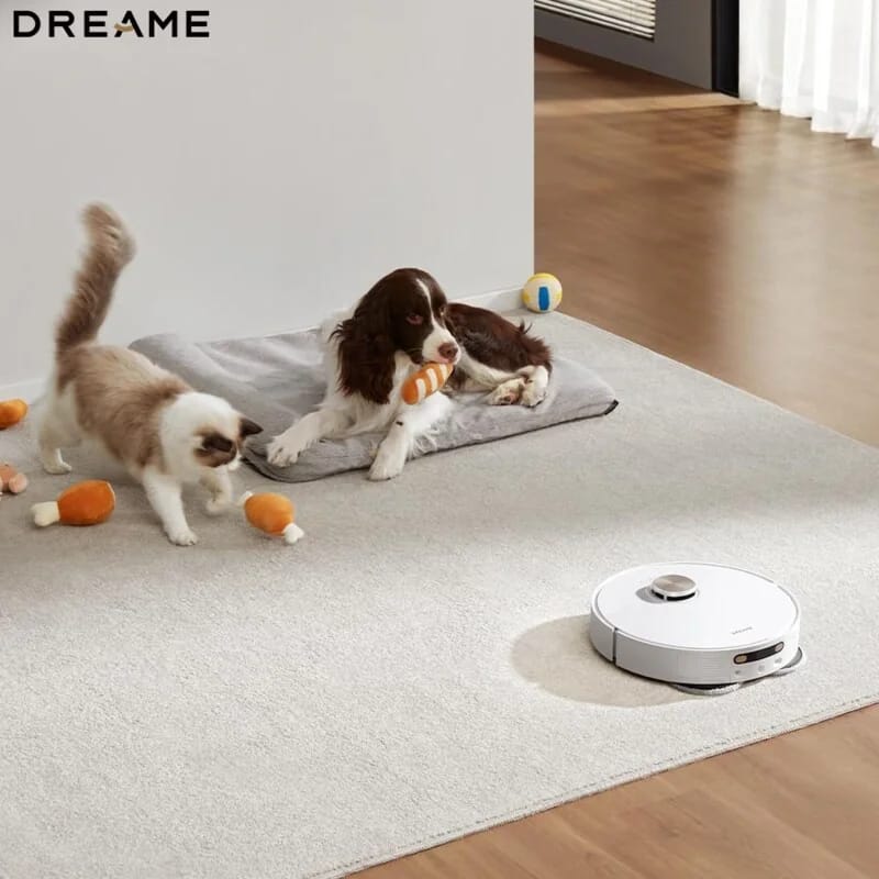 Dreame X40 Ultra tự động nhận diện và điều chỉnh lộ trình khi có thú cưng