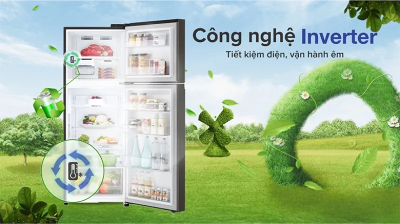 Công nghệ inverter nhờ đó máy giúp tiết kiệm điện năng lên tới 50%