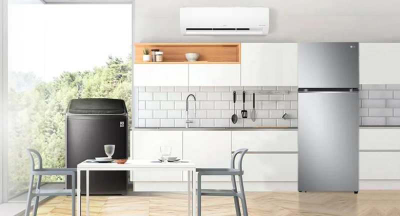 Thiết kế của tủ lạnh LG GN-M312PS mang lại sự sang trọng và hài hòa 